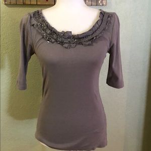 Caslon Embellished Fitted Tee, size S